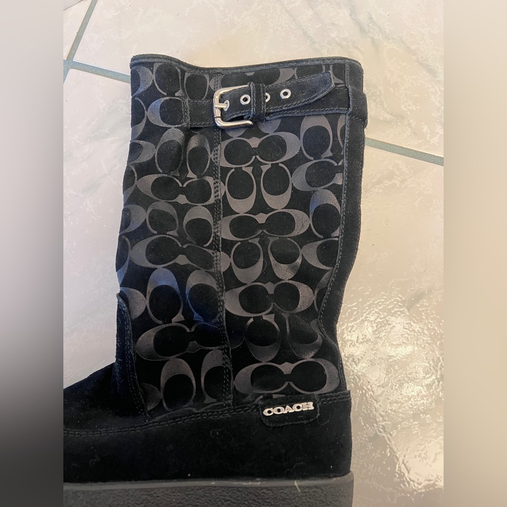 Coach Tanesha Suede Mid-Calf Boot Size 7.5B - Picture 4 of 13